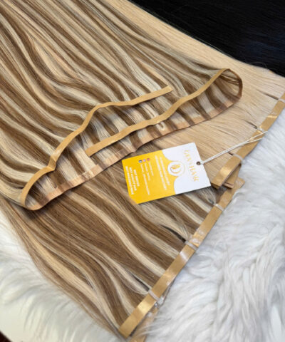 Long Tape In Hair Extensions Mix Piano Color