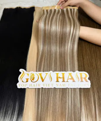 Long Tape In Hair Extensions Mix Piano Color