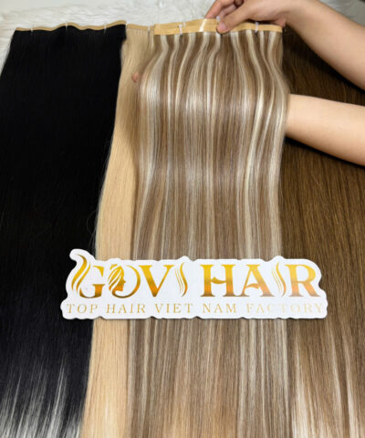 Long Tape In Hair Extensions Mix Piano Color