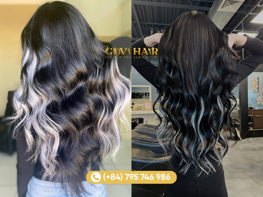 Platinum highlights enhance natural movement and flow