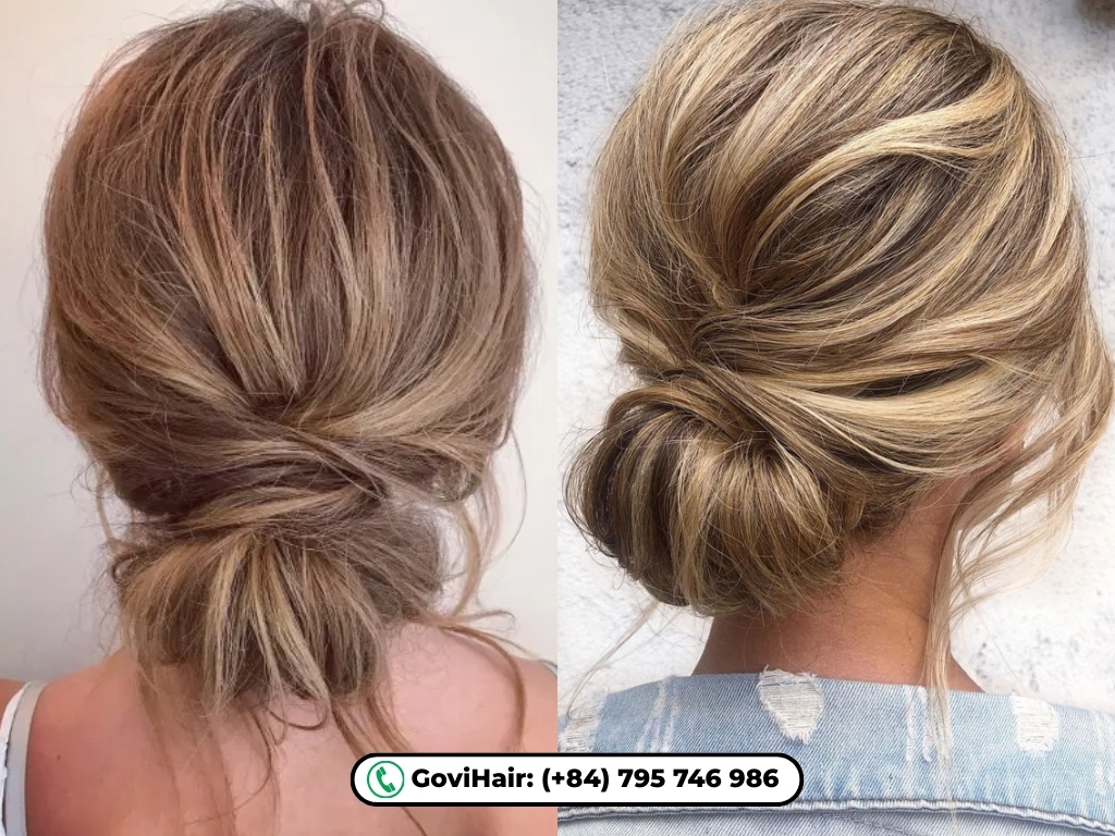 easy bun styles for short hair​