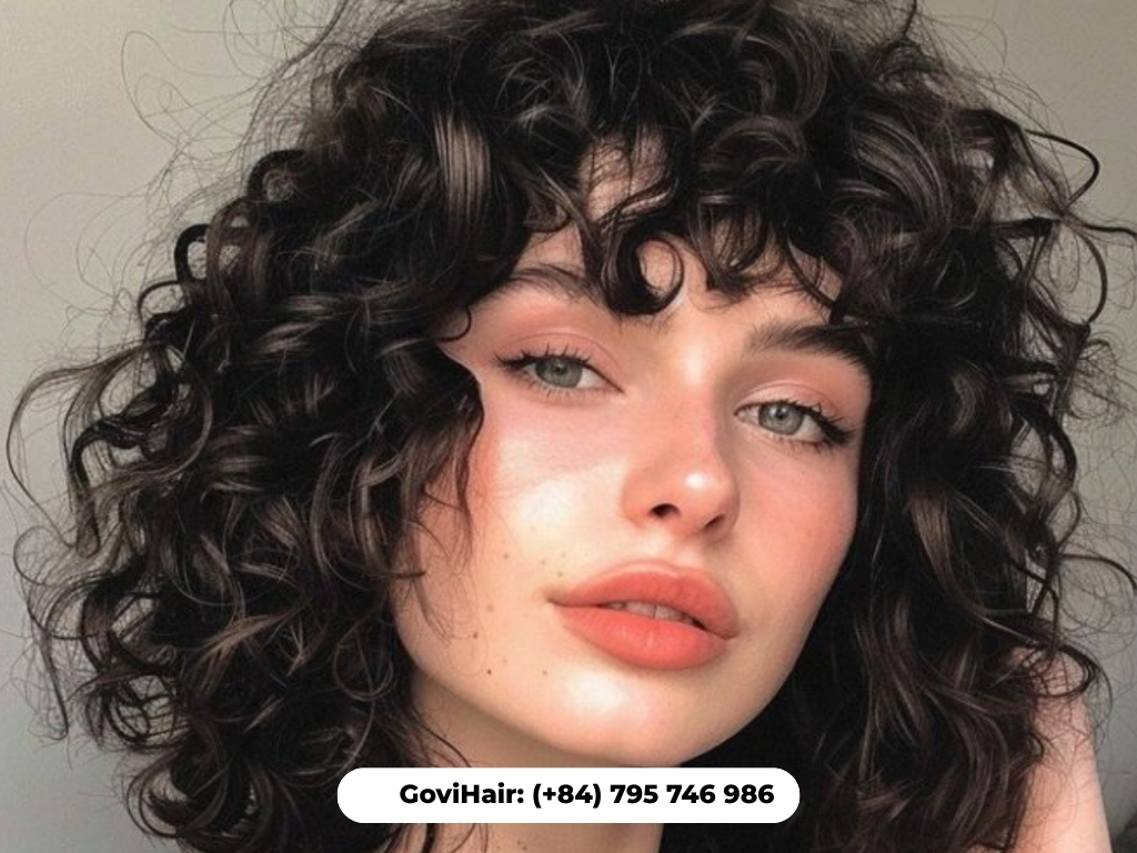 Short weave bob with springy tall coils