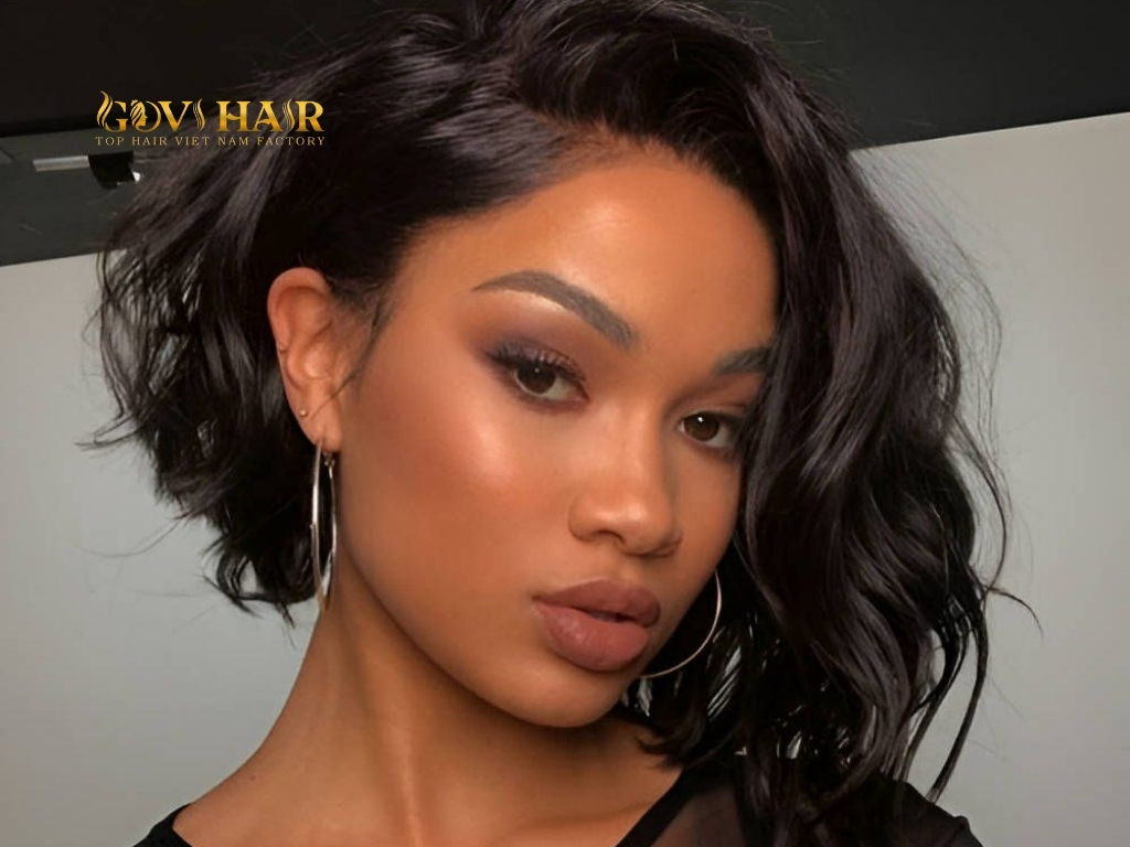 The asymmetrical bob adds a bold, modern edge