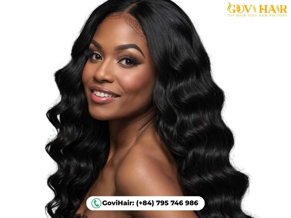 Voluminous body wave quick weave hairstyle look