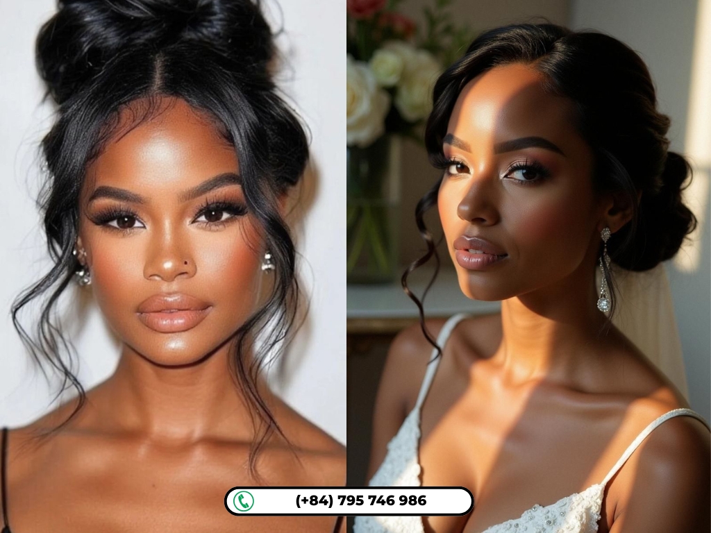 Quick weave updo styles: Soft Curled Weave Updo