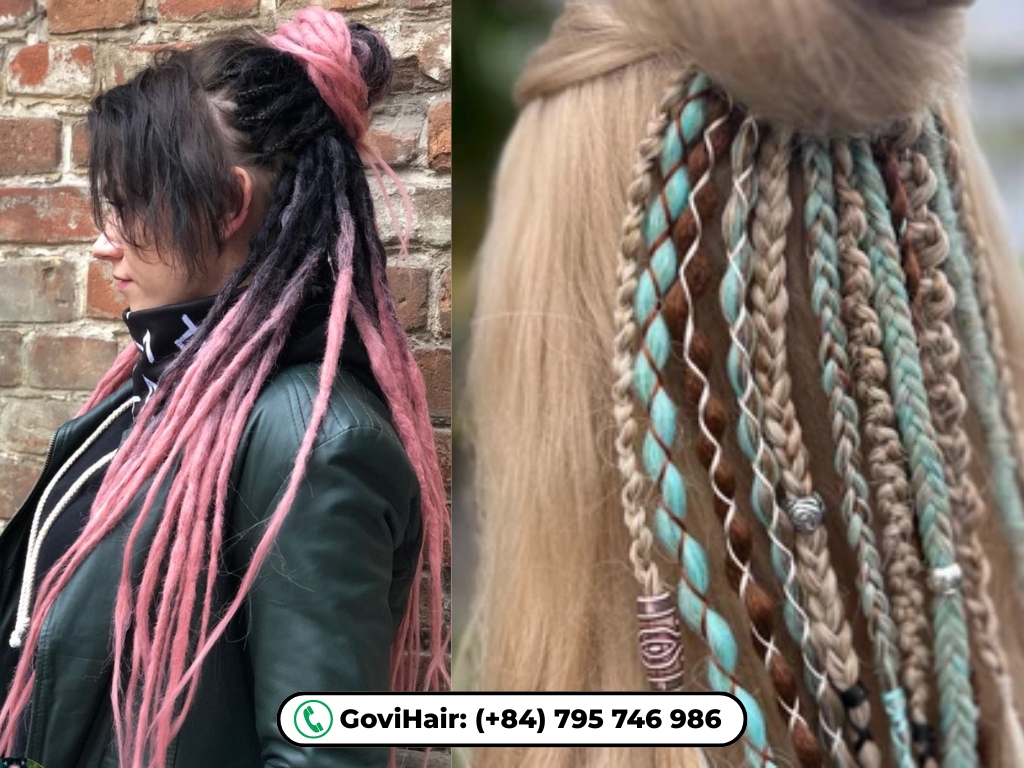 Colored accent dreads