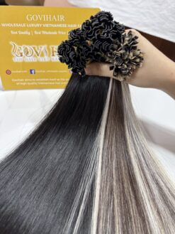 22 Inch Straight Mix Piano #2/613 Color V Tip Hair Extensions