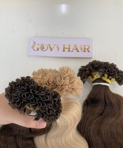 24 Inch Deep Wave Blonde Color U Tip Hair Extensions 100% Vietnamese Hair 5 Deep Wave Blonde Color U Tip Hair Extensions