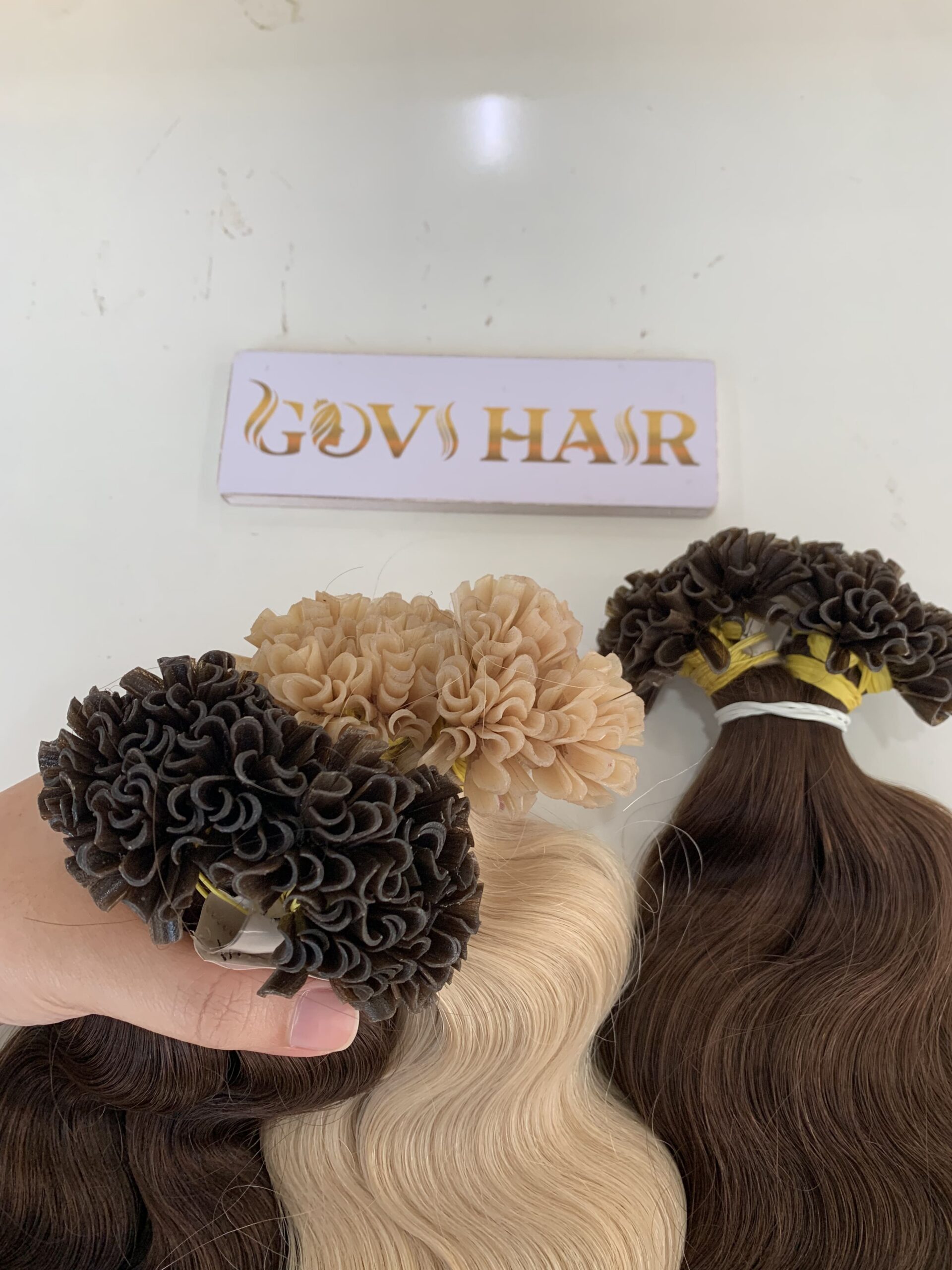 24 Inch Deep Wave Blonde Color U Tip Hair Extensions 100% Human Hair 3 Deep Wave Blonde Color U Tip Hair Extensions