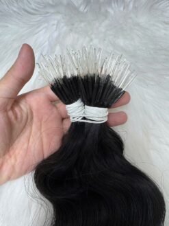 26 Inch Deep Wave Natural Black Color F Tip Hair Extensions