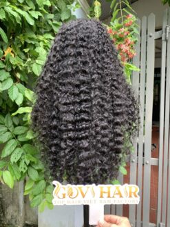 Burmese Curly Human Hair Frontal Wig 13x4 HD Lace 26 Inch 250% Density Natural