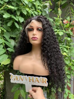 Burmese Curly Human Hair Frontal Wig 13x4 HD Lace 26 Inch