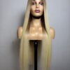 Straight Human Hair Closure Wig 7x7 HD Lace 28 Inch 180% Density Ombre Blonde Color 9 Straight Human Hair Closure Wig 7x7 HD Lace 28 Inch 180% Density Ombre Blonde Color