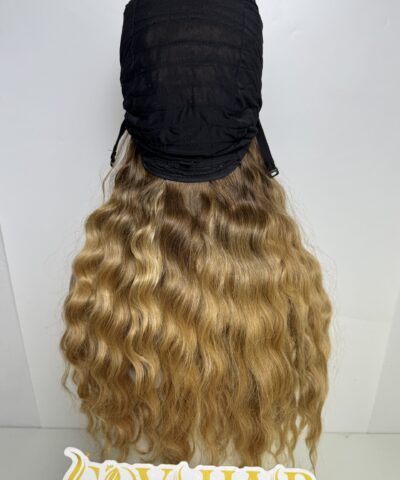 Natural Wavy Human Hair Closure Wig 6x6 HD Lace 26 Inch 250% Density Ombre Blonde Color 6 Natural Wavy Human Hair Closure Wig 6x6 HD Lace 26 Inch 250% Density Ombre