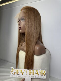 Straight Human Hair Full Lace Wig 22 Inch 250% Density #5 Medium Brown Color 7 Straight Human Hair Full Lace Wig 22 Inch 250% Density #5 Medium Brown Color
