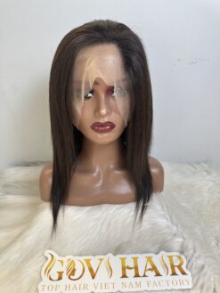 Straight Human Hair Full Lace Wig 26 Inch 180% Density #2 Dark Brown Color