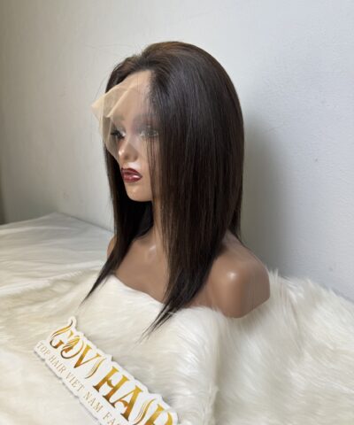 Straight Human Hair Full Lace Wig 26 Inch 180% Density #2 Dark Brown