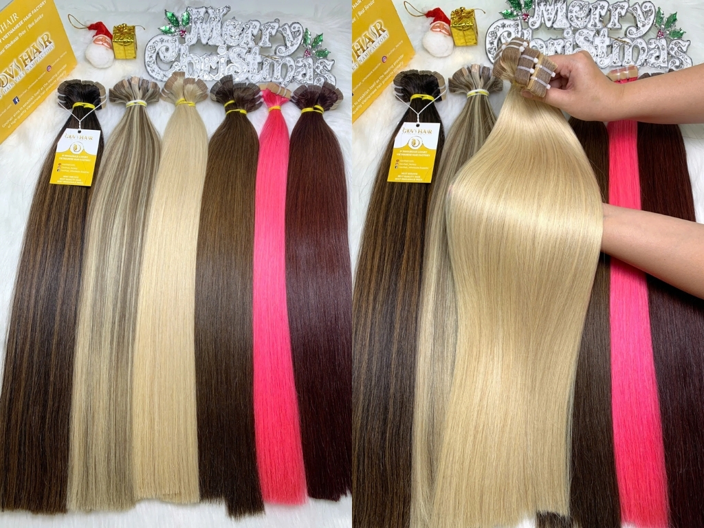 Tape In Hair Extensions blonde color