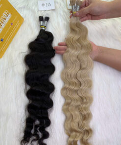22 Inch Deep Wave #60 Blonde I Tip Hair Extensions Raw Hair