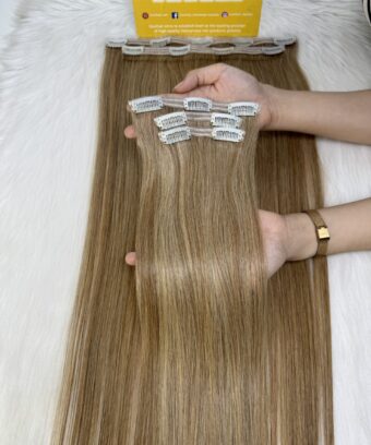 22 Inch Straight Mix Piano Color Clip In Hair Extensions 5 Piece Set