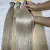 24 Inch Straight #1001 Lightest Ash Blonde Color I Tip Hair Extensions