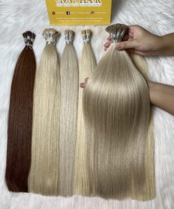24 Inch Straight #24 Light Golden Blonde Color I Tip Hair Extensions