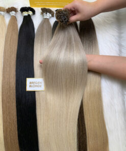 24 Inch Straight Bergen Blonde Color Flat Tip Hair Extensions