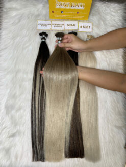 Straight Norwegian Blonde Color Flat Tip Hair Extensions