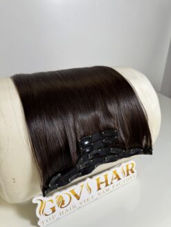 26 Inch Straight #2 Dark Brown Color Clip In Hair Extensions