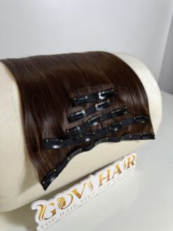 #4 Chocolate Brown Color Clip In Hair Extensions