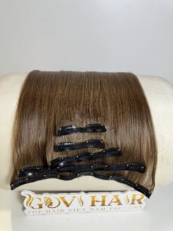 #6 Chesnut Brown Color Clip In Hair Extensions