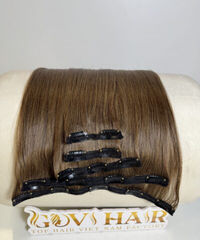 #6 Chesnut Brown Color Clip In Hair Extensions