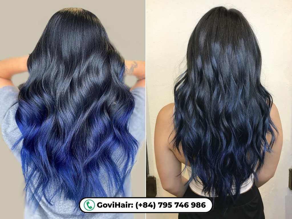 Blue Black Hair Color: Shades, Ideas, and How to Get the Perfect Look 11 Blue black balayage hair