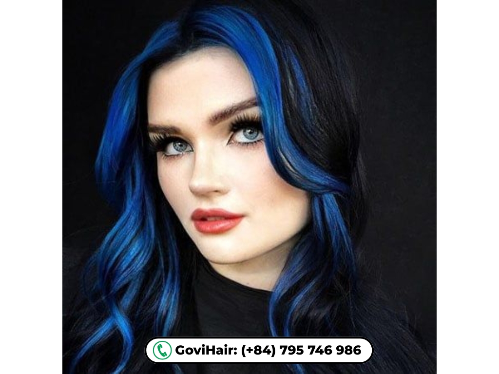 Blue Black Hair Color: Shades, Ideas, and How to Get the Perfect Look 12 Blue money pieces on black hair