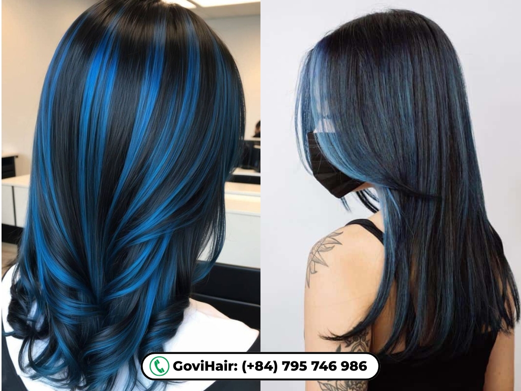 Blue Black Hair Color: Shades, Ideas, and How to Get the Perfect Look 9 Black hair with blue highlight