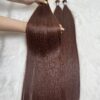 Straight Bulk Human Hair for Braiding 26 Inch #30 Auburn Brown Color