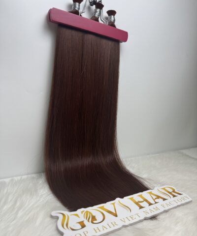 Straight Bulk Human Hair for Braiding 26 Inch #30 Auburn Brown Color 7 Bulk Human Hair for Braiding #30 Auburn Brown