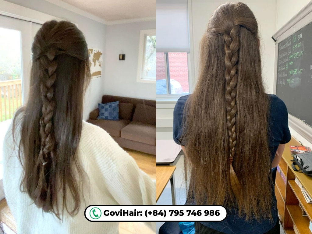 Half up simple braid