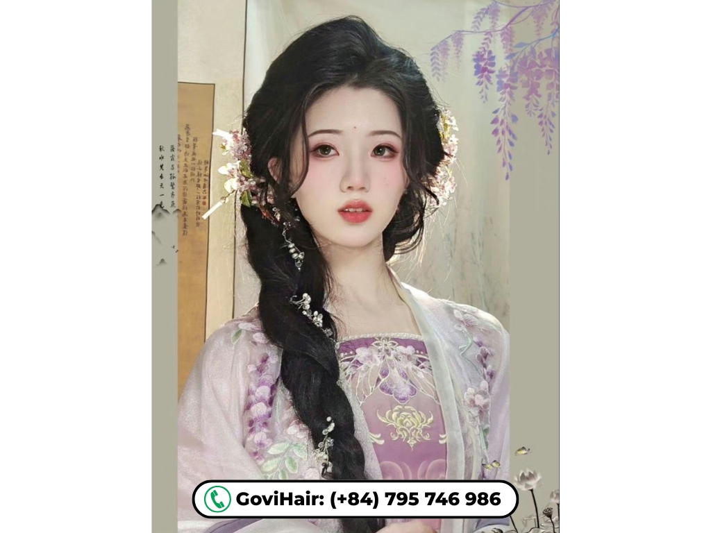 Traditional Chinese side braid