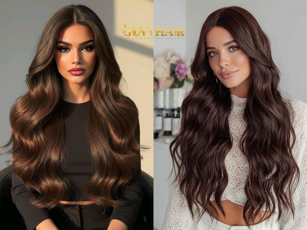 Layered Center-Part Curls gives a soft, structured look