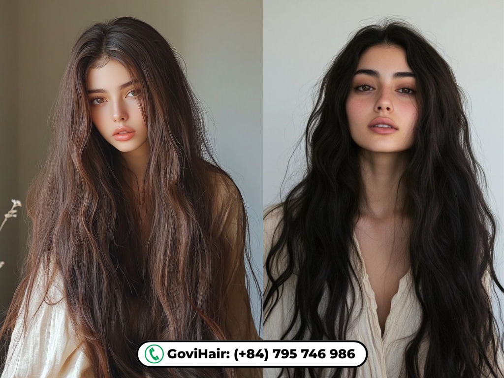Long and wavy hairstyle