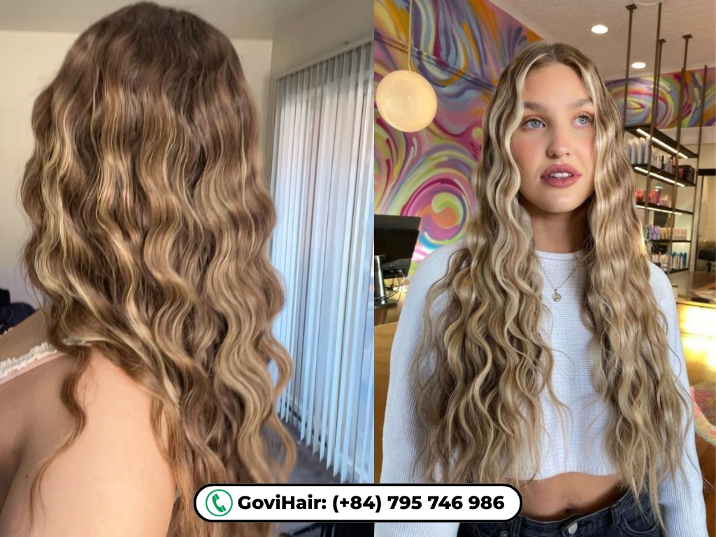 Mermaid waves hairstyle