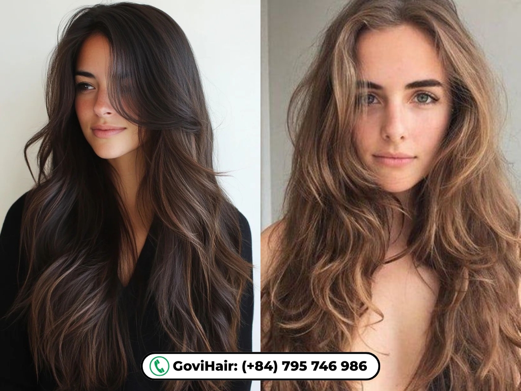 Beachy face-framing layers