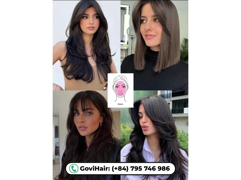 How oval faces can fit almost any hairstyles