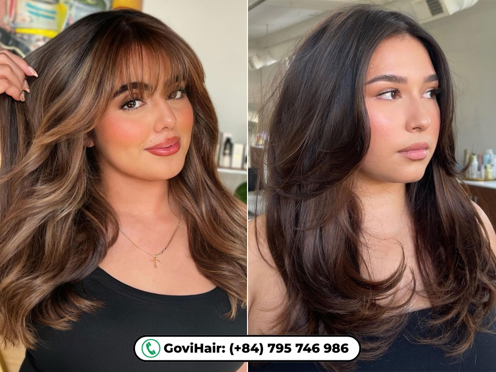 Long layered for thick hair