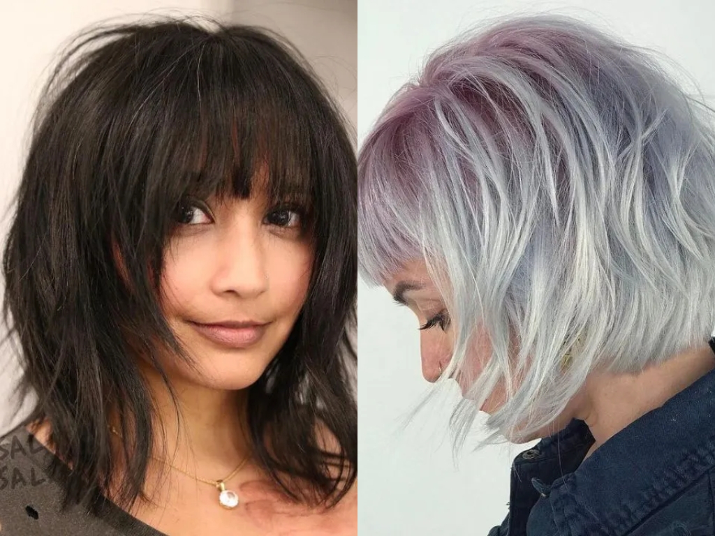 Textured cut with razor technique