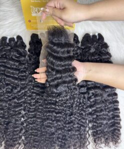 HD Lace Closure 2x6 Bone Straight 12 Inch Yellow Color Human Hair