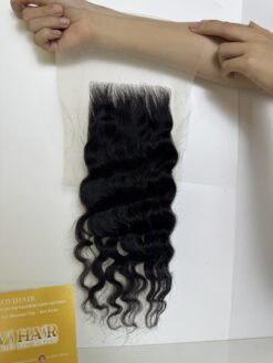 HD Lace Closure 6x6 Deep Wave 22 Inch #1B