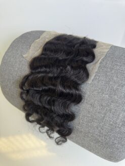 HD Lace Closure 6x6 Deep Wave 22 Inch #1B color
