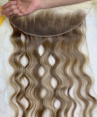 HD Lace Frontal 13x4 Natural Wave 26 Inch Mix Piano Color
